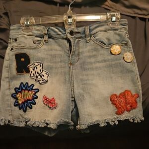 Denim Patchwork Women's Shorts